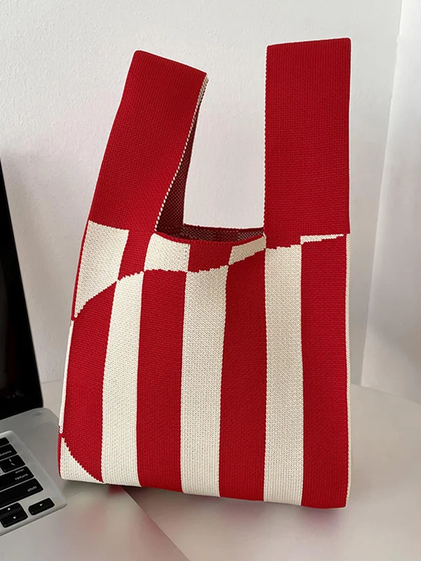 Striped Woven Handbag Bags Accessories