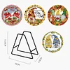 4PCS Diamond Painted Wooden Gnome Placemats Insulated Dish Mats Comes with Mats