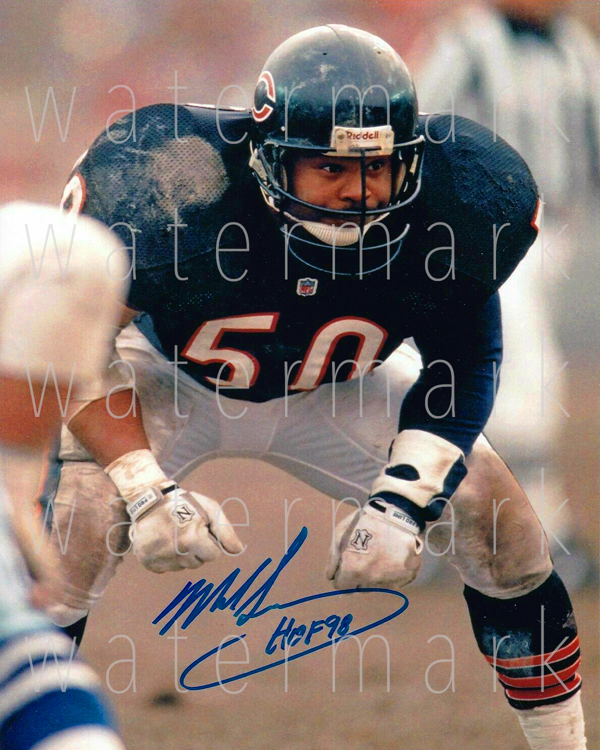 Mike Singletary Bears signed 8X10 Print Photo Poster painting picture poster autograph RP