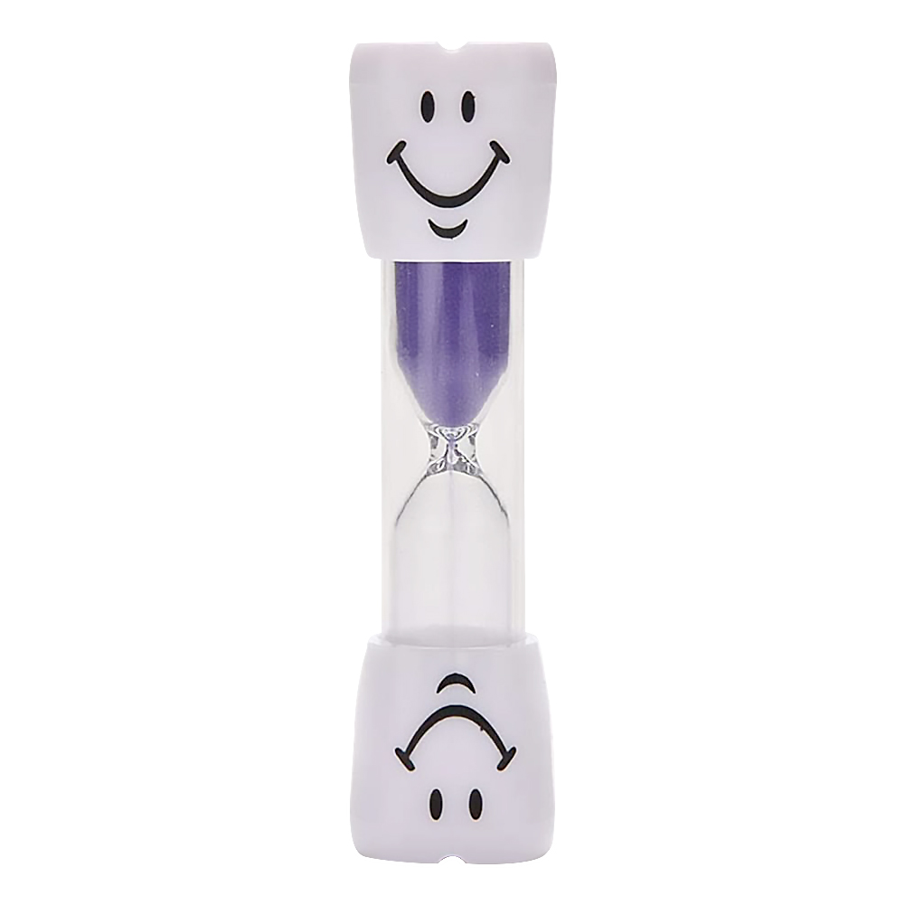 

Creative Smiling Face Hourglass Sand Clock For Kids Brushing Teeth, Purple, 501 Original