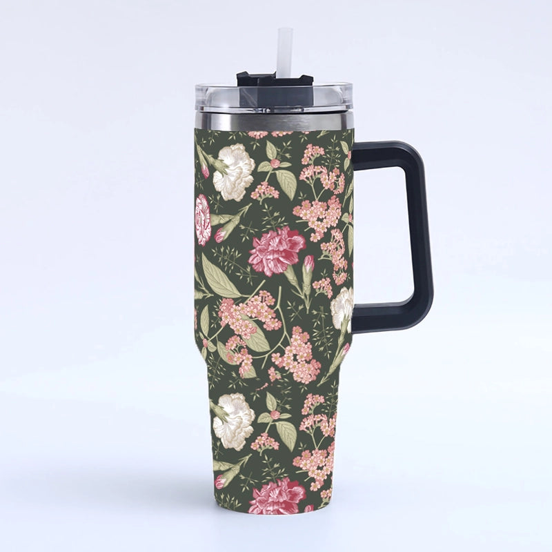 Casual Pastoral Flower 201 Stainless Steel 304 Stainless Steel Thermos Cup 1 Piece