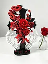 Gothic Cross & Rose & Skeleton Hand Building Blocks Set Building Bricks Kit Construction Bricks Toy Gifts for Anniversaries Valentines Day Halloween