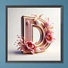 Diamond Painting -DIY Round Drill Letter D(40x40cm)