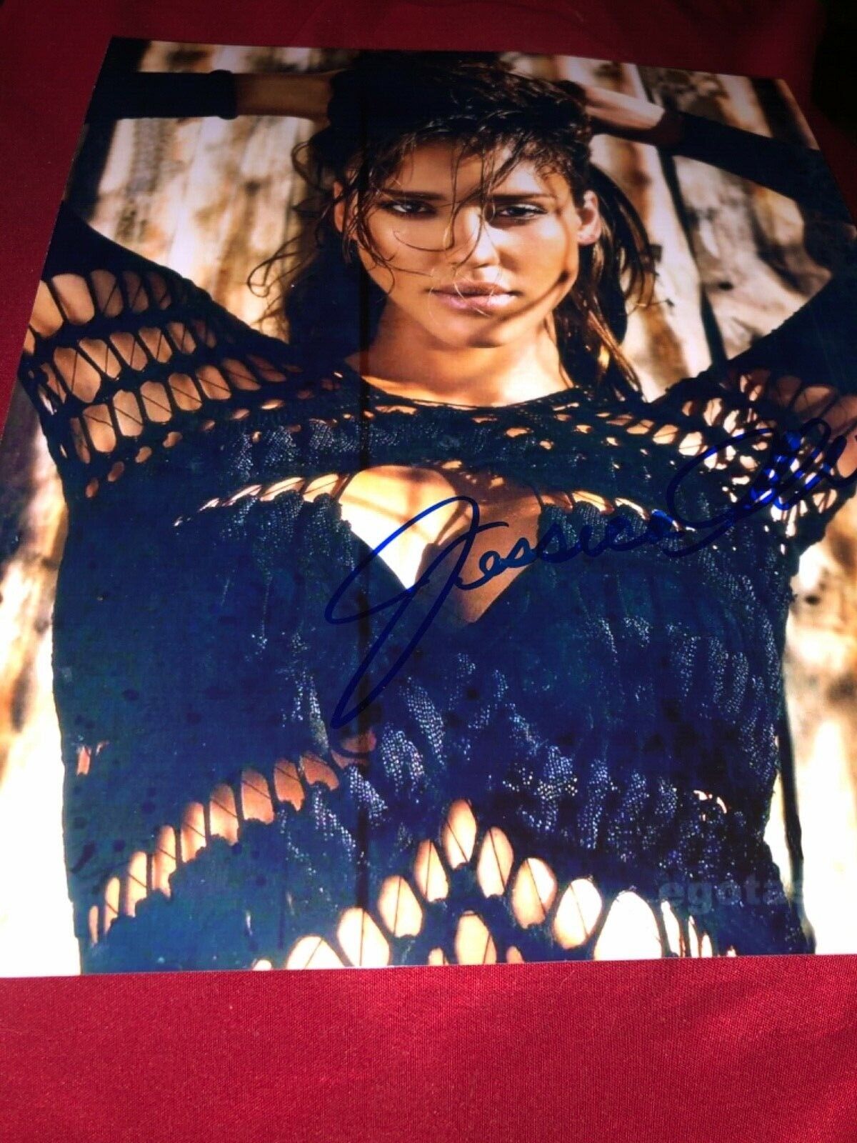 Jessica Alba signed 8 x10 Photo Poster painting sexy picture super duper hot hott