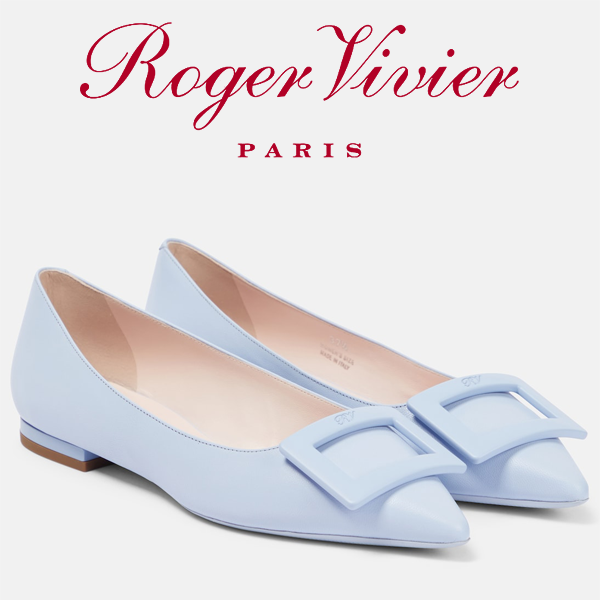 【Roger Vivier】Δερμάτινες μπαλαρίνες Gommettine Ball