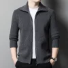 2024 New Men's Wool Zipper Versatile Lapel Casual Jacket