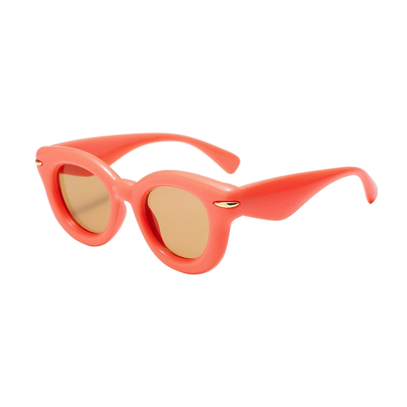 Vacation Commute Solid Color Pc Round Frame Full Frame Women’s Sunglasses