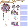 3PCS Sunflower Butterfly Humpback Bird 5D DIY Diamond Painting Wind Chimes Suncatcher Kit Double Sided Diamond Art Kits Suncatcher with Crystal Pendant for Adults DIY Summer Home Garden Decor