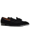 Classic Men's Suede Tassel Loafers - Leather Sole