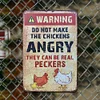 Chicken Warning - Vintage Metal Signs(8*12Inch/12*16Inch) - Chicken