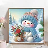 Diamond Painting - Partial Special Shaped Drill - Winter Snowman(Canvas|30*30cm)