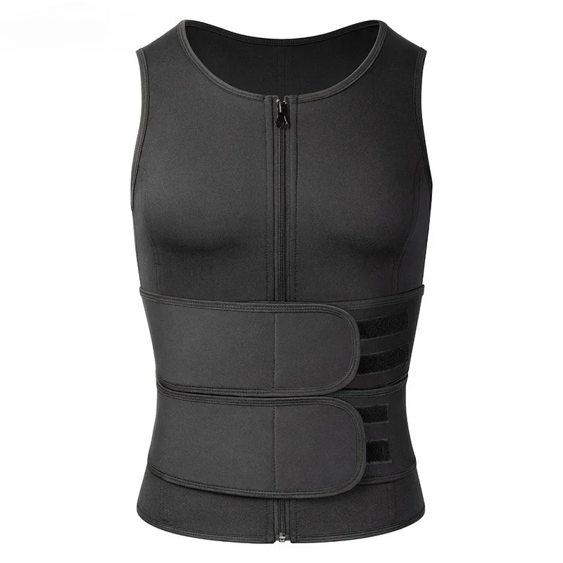 Likron Watches Likron Mens Neoprene Sauna Vest with Adjustable Waist Trainer Belt - Compression Tank Top for Weight Loss a...