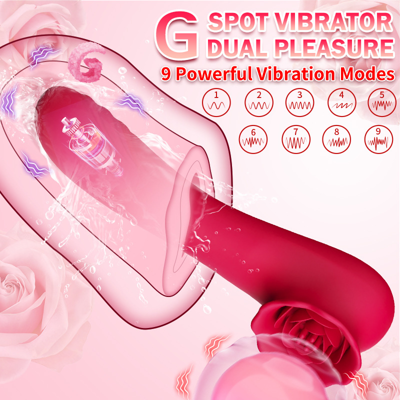 2-in-1 Tapping Rose G-spot Vibrator