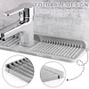 2Pcs Silicone Sink Splash Guard Quick Dry Water Catcher Mat for Sink (Grey)