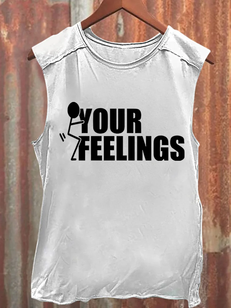 Teecade Teecade Fuck Your Feelings Tank Top