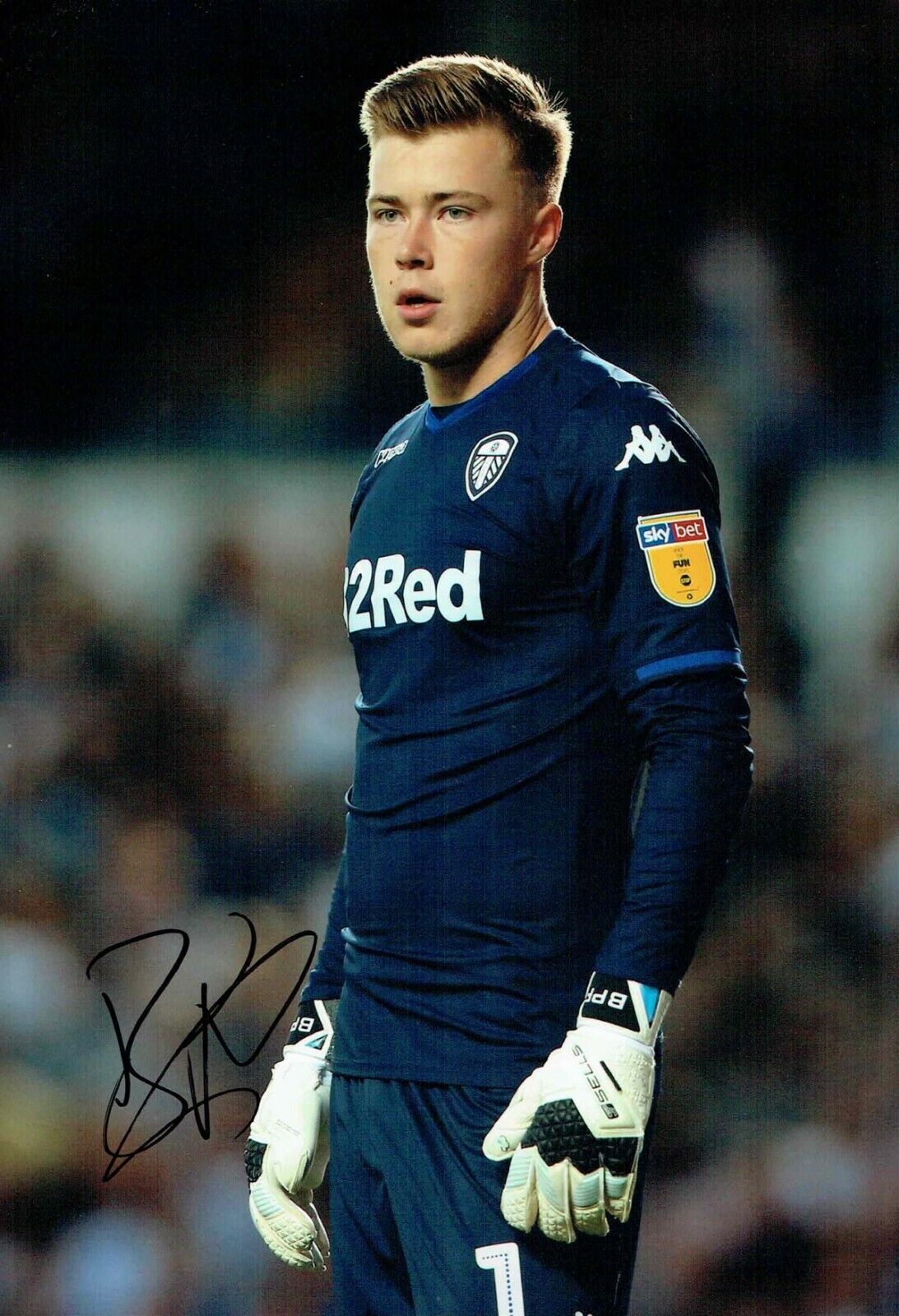 Bailey PEACOCK-FARRELL Leeds United Signed Autograph 12x8 Photo Poster painting 4 AFTAL COA