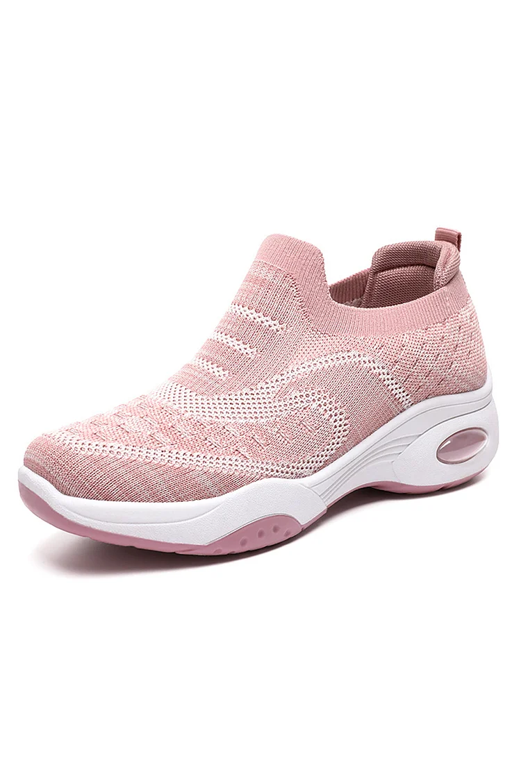 Round Toe Soft-Soled Breathable Slip On Casual Sneakers
