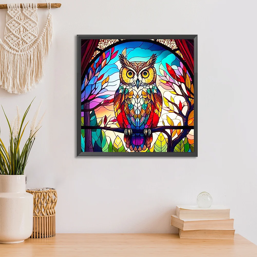 Diamond Painting - Full Round Drill - Owl(Canvas|30*30cm)