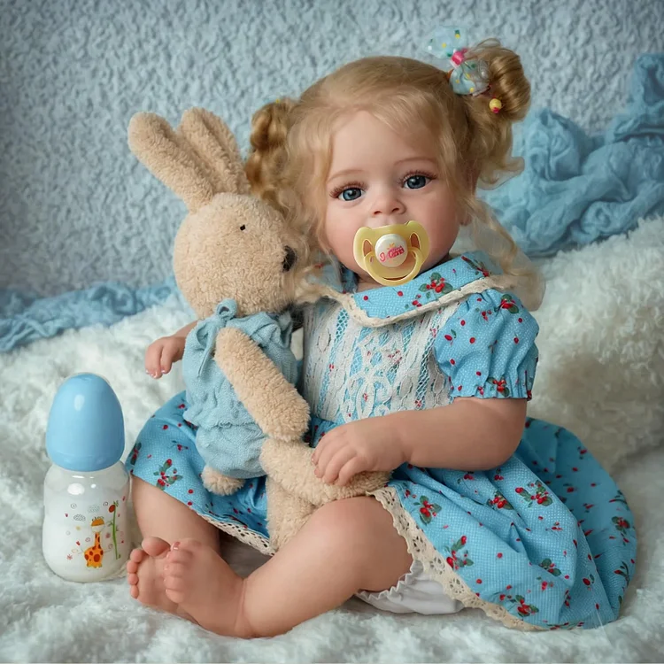  20" Lifelike Blue Eyes Handmade Silicone Vinyl Reborn Baby Girl Zidina - Reborndollsshop®-Reborndollsshop®