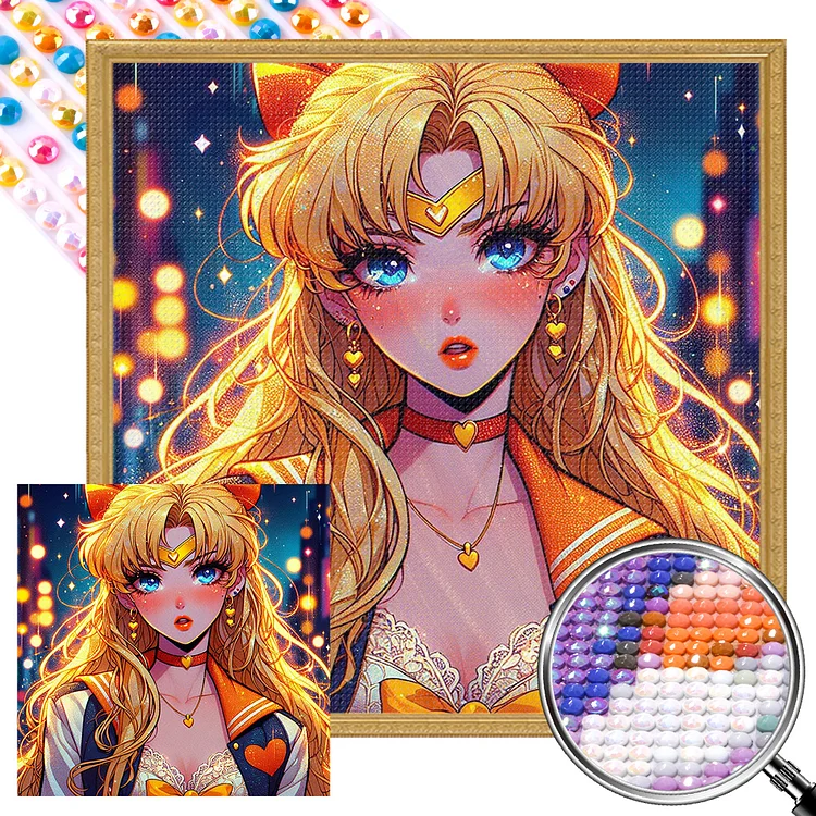 Sailor Moon 40*40CM (Canvas) Full AB Round Drill Diamond Painting gbfke