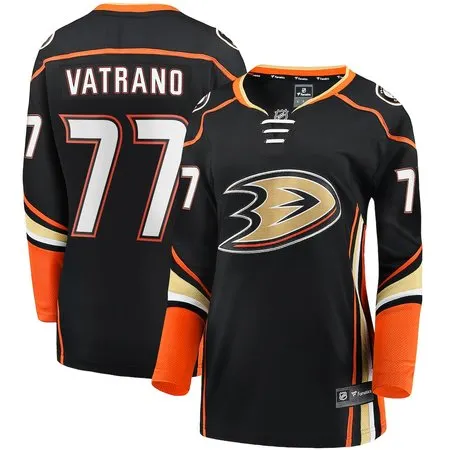 Women's Anaheim Ducks #77 Frank Vatrano Black Jersey