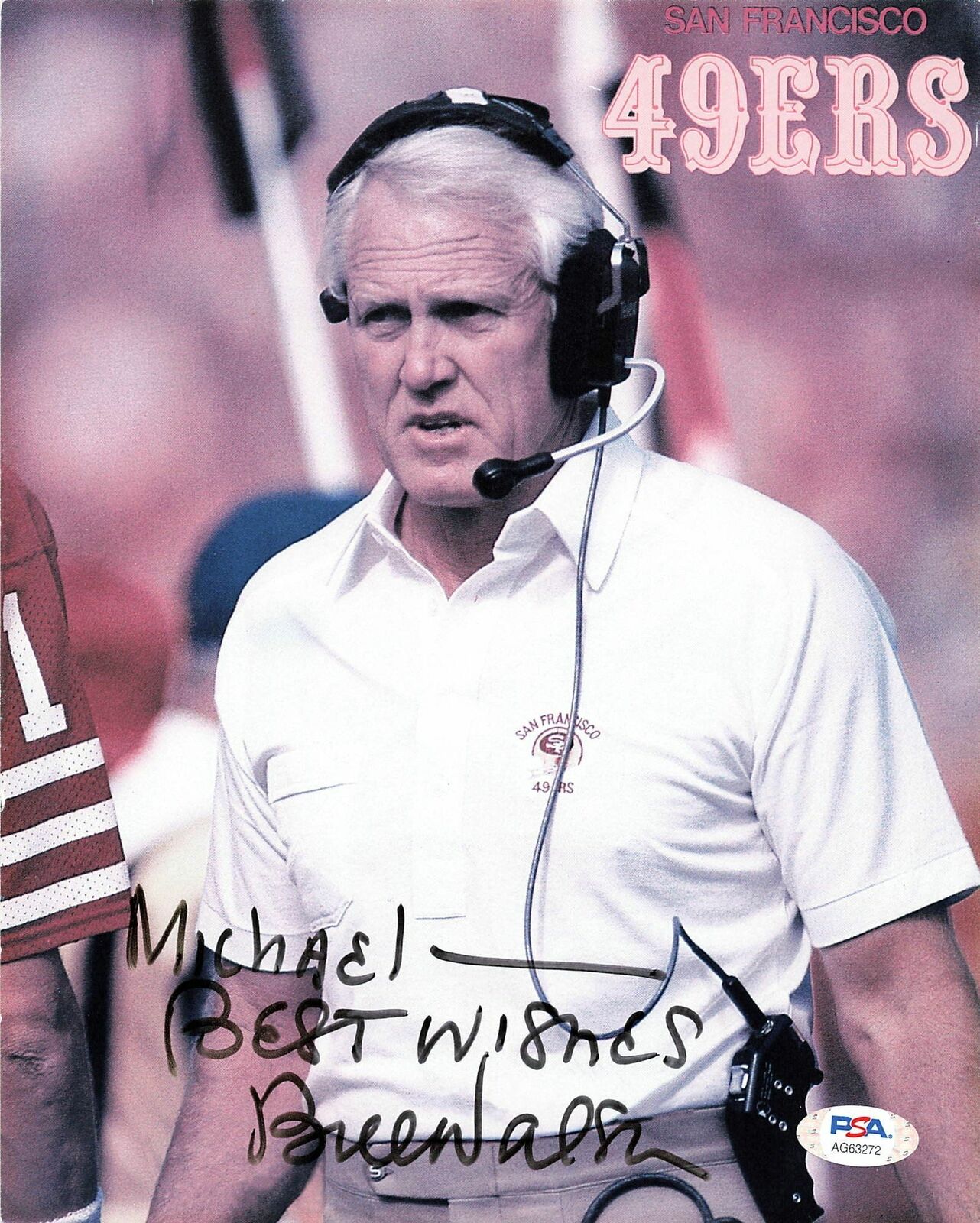 Bill Walsh signed 8x10 Photo Poster painting PSA/DNA San Francisco 49ers Autographed