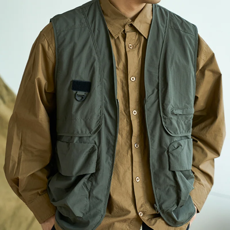 Retro Thin Multi-Pocket Cargo Vest