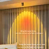 Sunset Lamp Ceiling Spotlgiht Lighting Surface Mount Entryway Photo Painting Wall Sconces Angle Adjustable Red Halo Rotatable Ceiling Lamps for Bedroom Living Room Decor