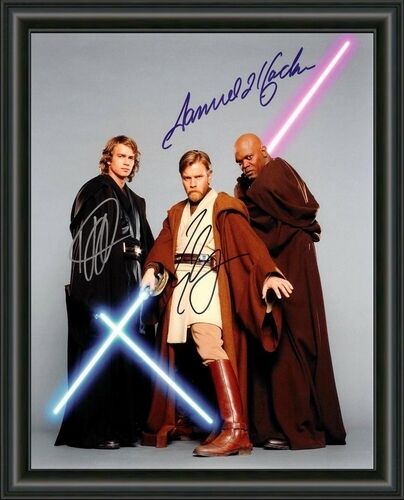 Star Wars SIGNED by Christensen / McGregor / Jackson A4 AUTOGRAPHED Photo Poster painting POSTER