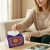 (24cm)Diamond Art Tissue Box Cover DIY PU Desktop Organizer Large(Mandala)
