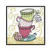 Teacup-14CT Stamped Cross Stitch Kit(15*14cm)