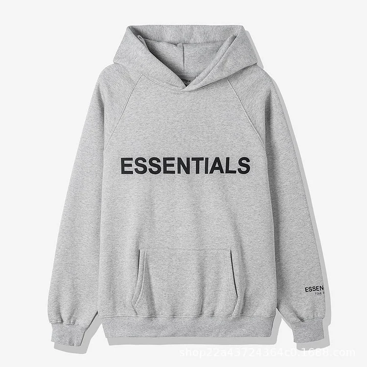 Fog Essentials Hoodie Autumn and Winter Epoxy Letter Print Brushed Hooded Sweater