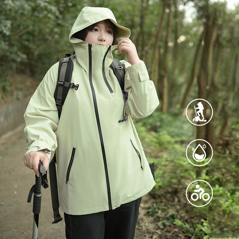 Ultimate Outdoor Windproof Waterproof Jacket with Hood - Plus Size Mountaineer Gear