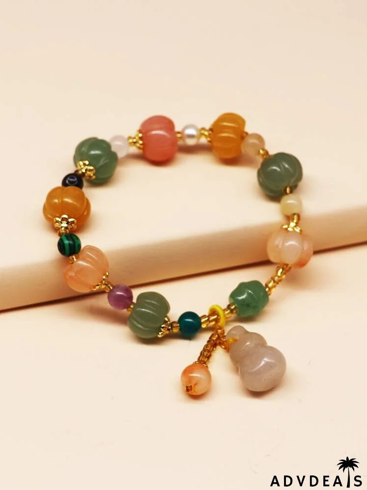 Gourd Charm Beaded Bracelet