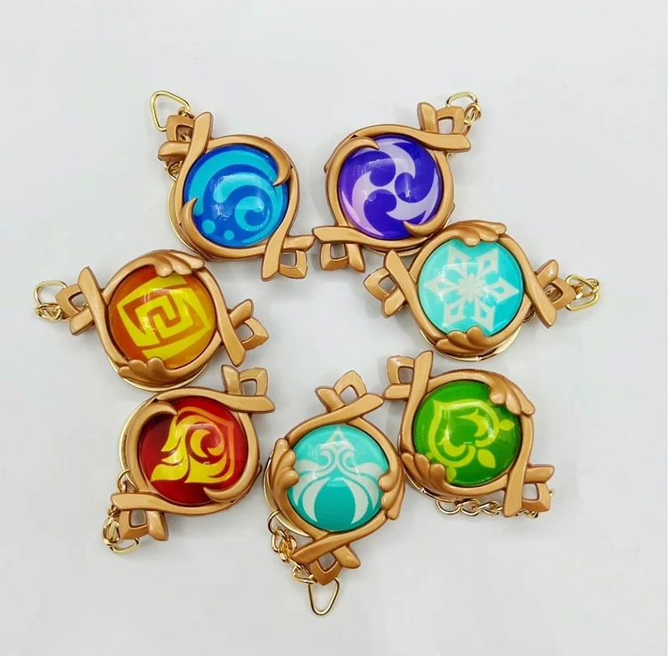 Fontaine Holographic Collection 新品5個 Genshin Toys Fontaine Vision Keychain