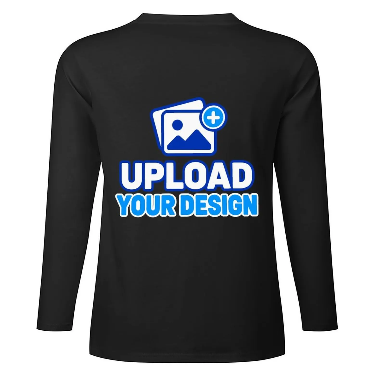 Men's Pure Cotton Long Sleeve T-Shirt customized with your own uploaded design