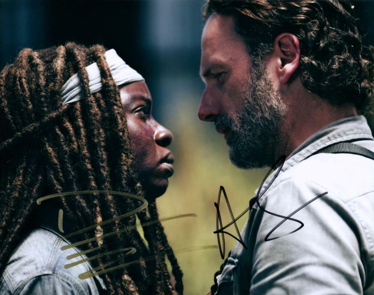 Danai Gurira Andrew Lincoln 8x10 Autographed signed Photo Poster painting Picture and COA