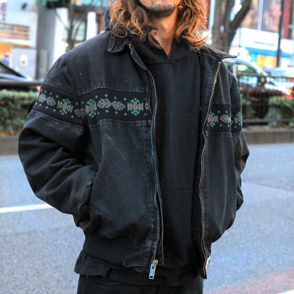 Men's Autumn And Winter Thickened Fleece Western Cow Print Jacket