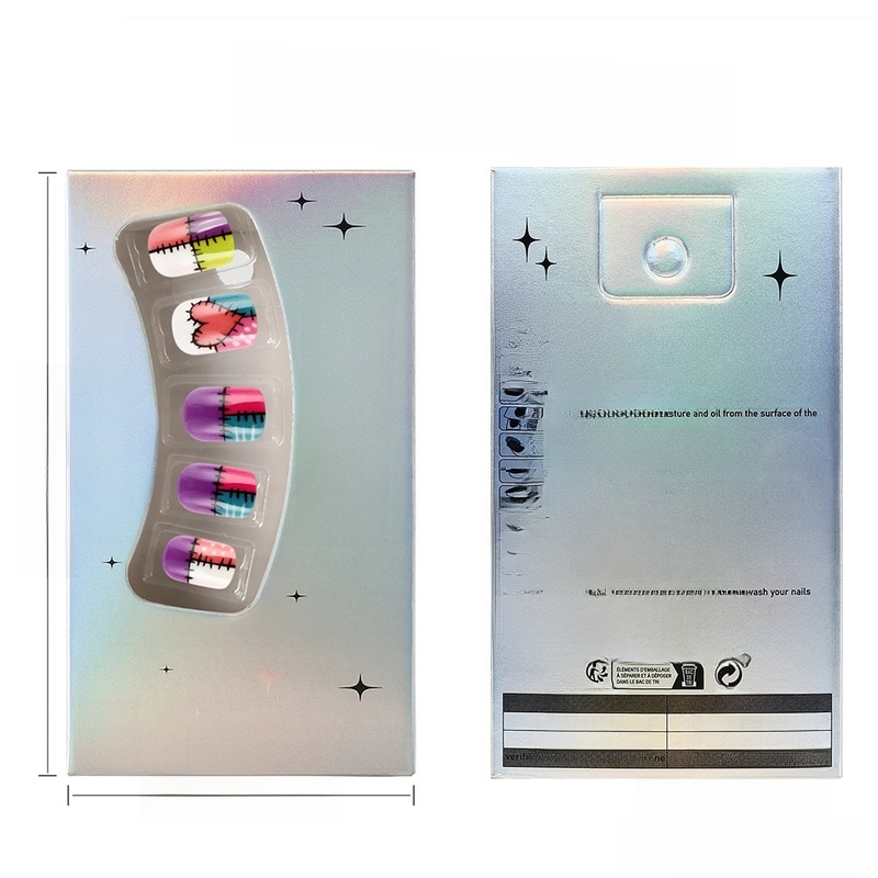 Splicing Heart Shape Plastic Press-on Nails