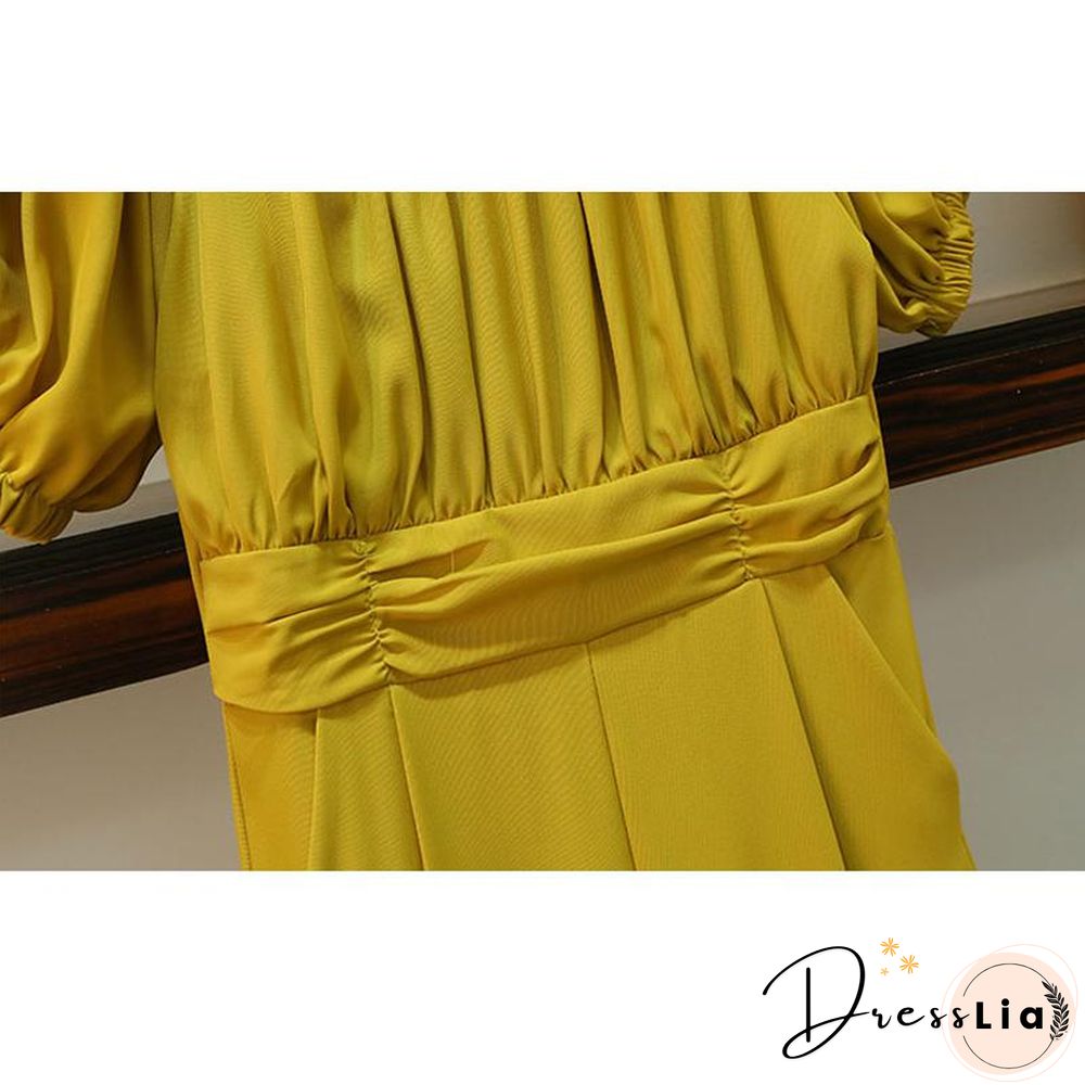 Solid Color High Waist Rompers P14983