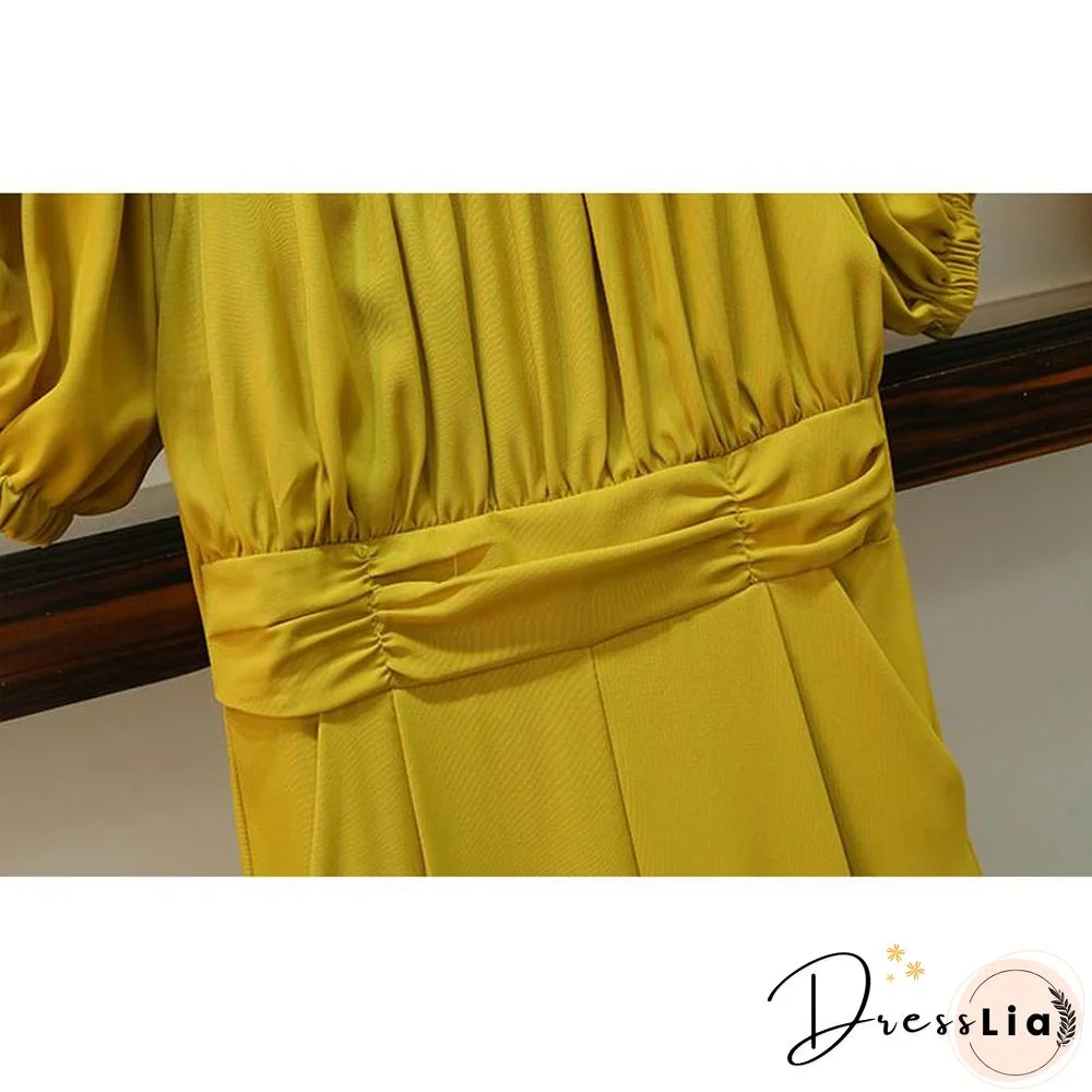 Solid Color High Waist Rompers P14983