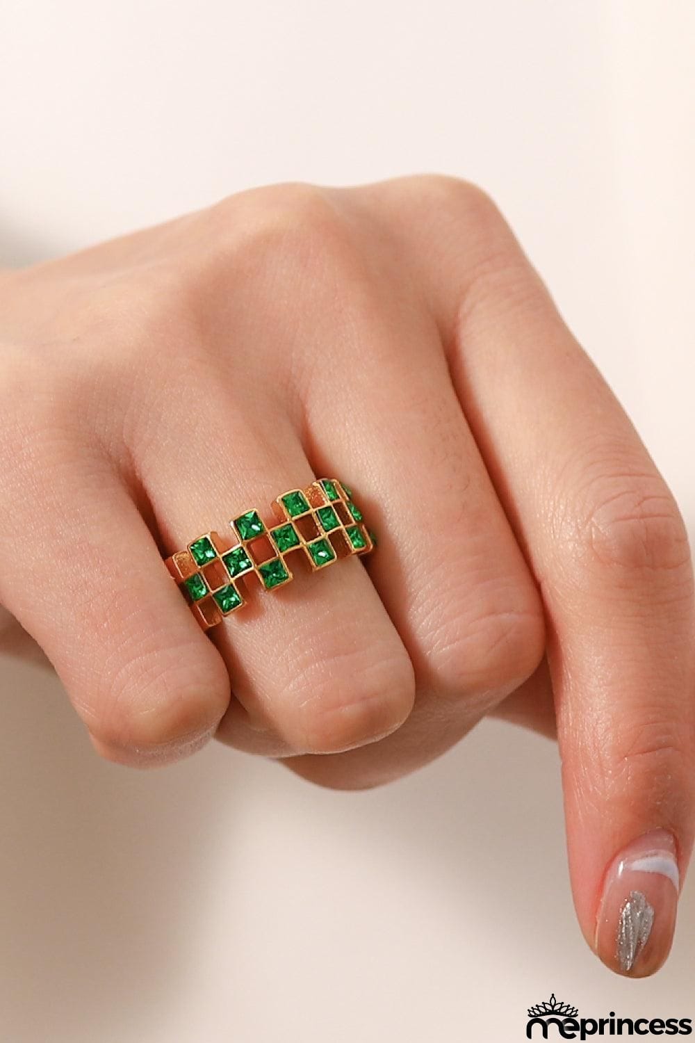 Contrast Stainless Steel 18K Gold-Plated Ring