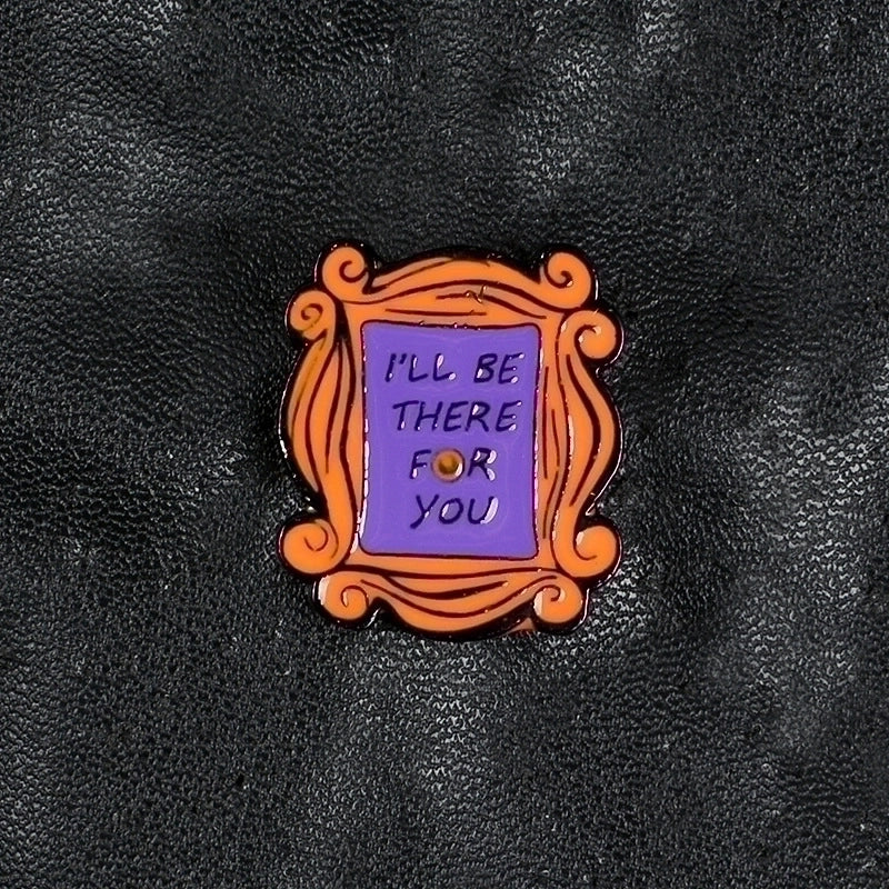 Retro Pin Letter Alloy Stoving Varnish Unisex Brooches