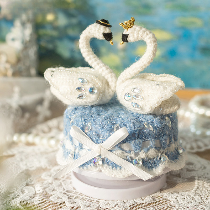 Swan Lake DIY Crochet Kit: Handcraft Music Box Yarn Set - Susan's Craft