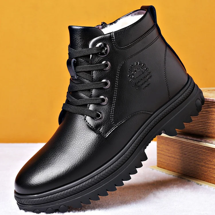 Men's Waterproof Winter Leather Boots