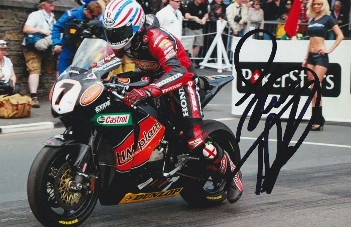 STEVE PLATER HAND SIGNED 6X4 Photo Poster painting SUPERBIKE AUTOGRAPH ISLE OF MAN TT