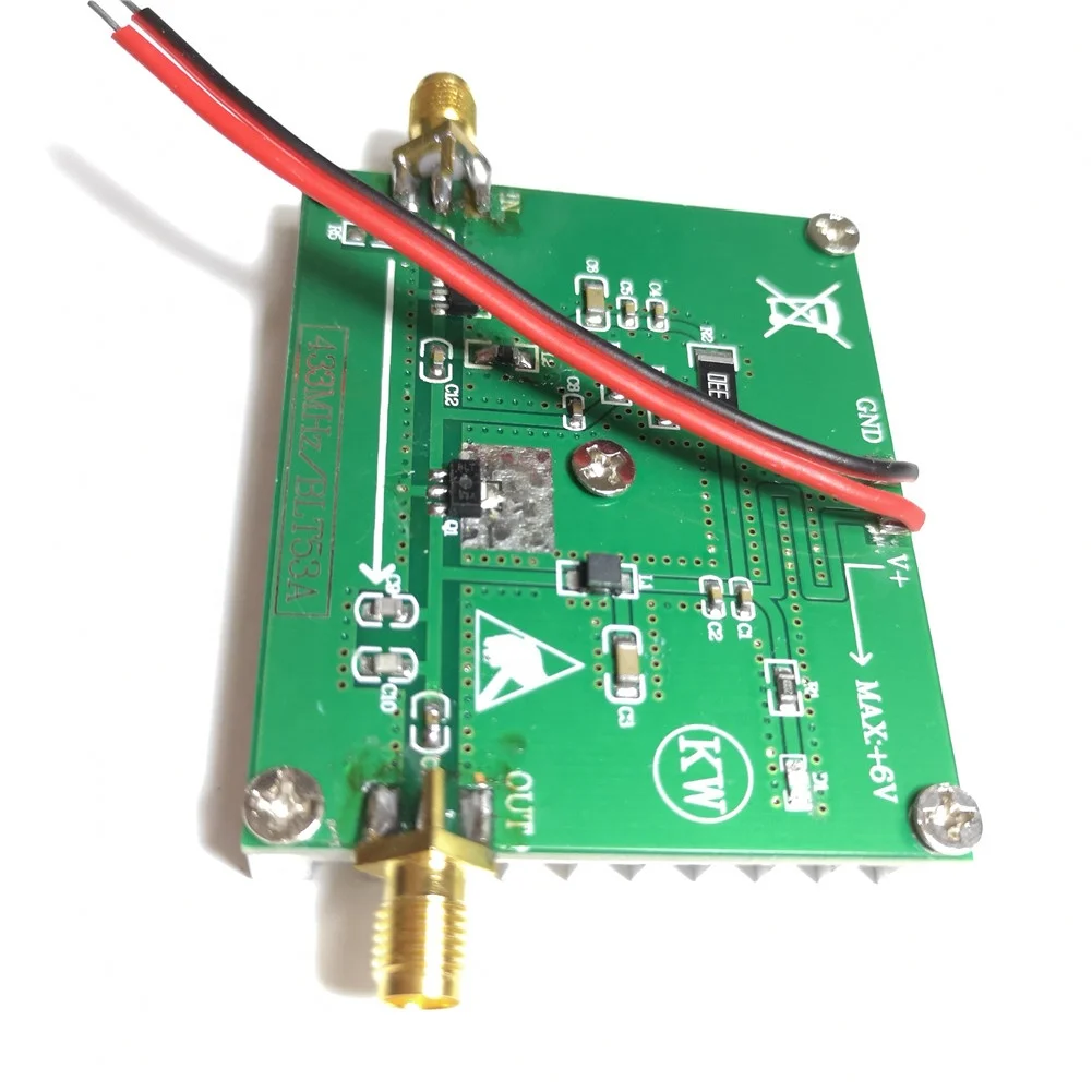 BLT53A 433M RF Power Amplifier UHF Wireless 2W High Power PCB RF Power Amplifier with Preamplifier with SI4463 SI4432