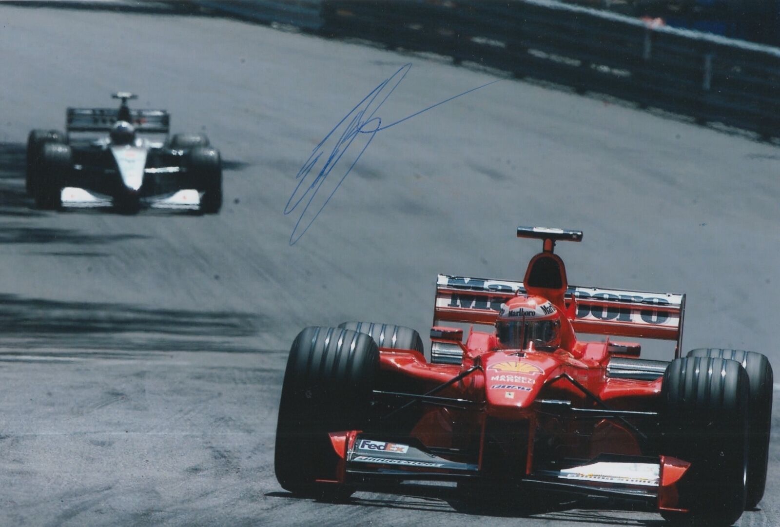 Eddie Irvine Hand Signed Ferrari 12x8 Photo Poster painting F1.