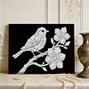 DIY Pearl Painting Bird for Home Wall Decor with Frame(20x30cm)