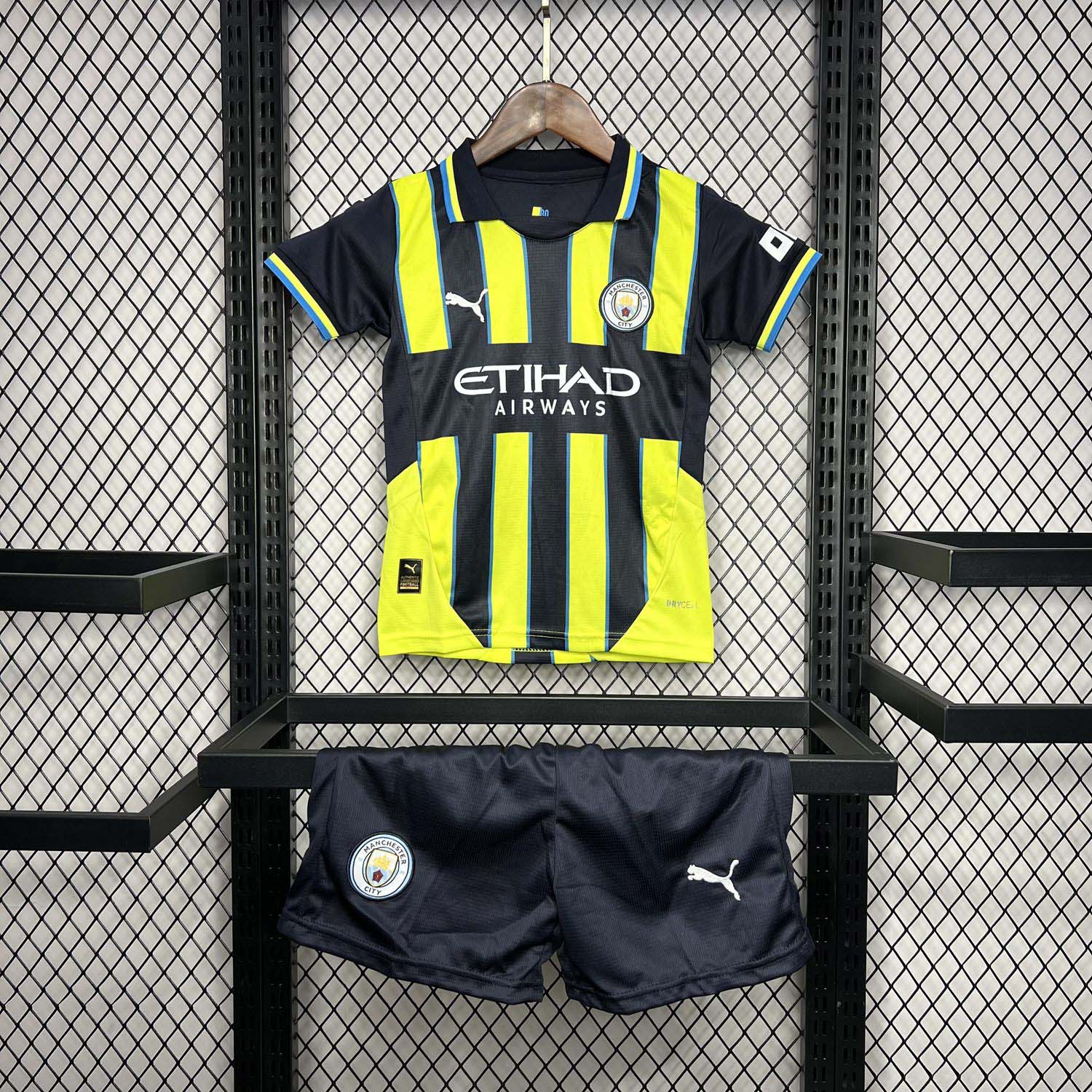 2024-2025 Kids Manchester City Away Football Shirt 1:1 Thai Quality